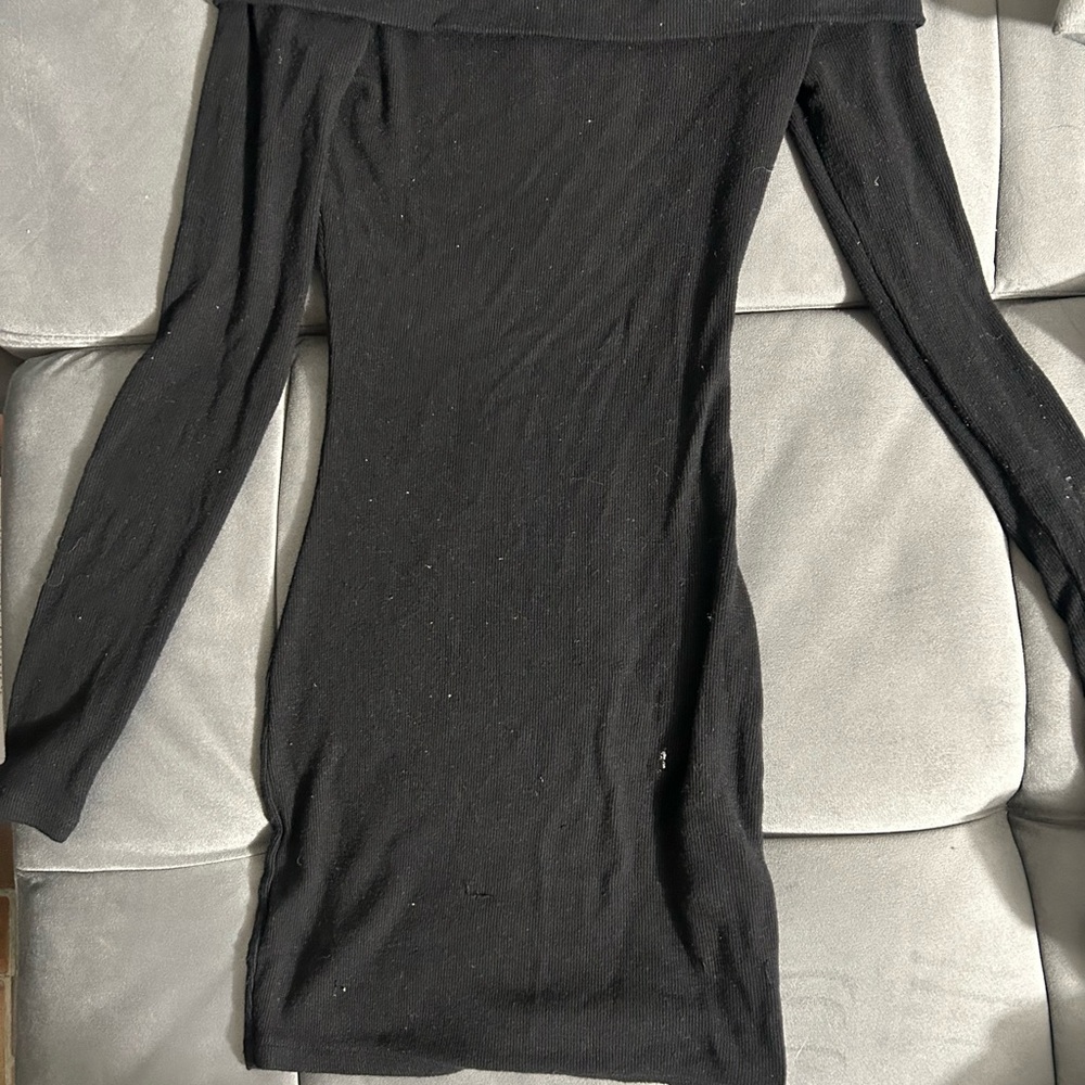 Elegant Black Long Sleeve Dress